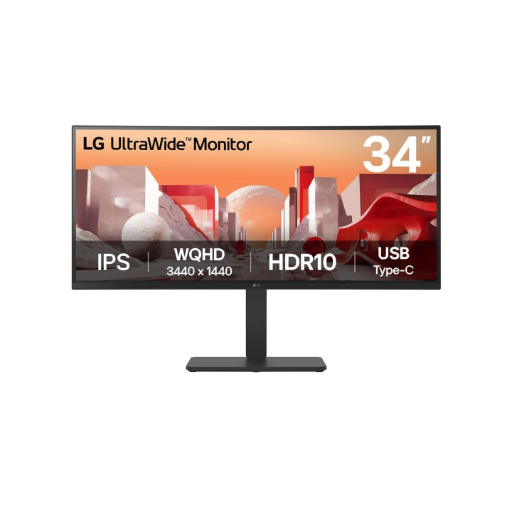 LG 34BA75QE-B écran plat de PC 86,4 cm (34") 3440 x 1440 pixels Wide Quad HD LCD Noir — vue 1