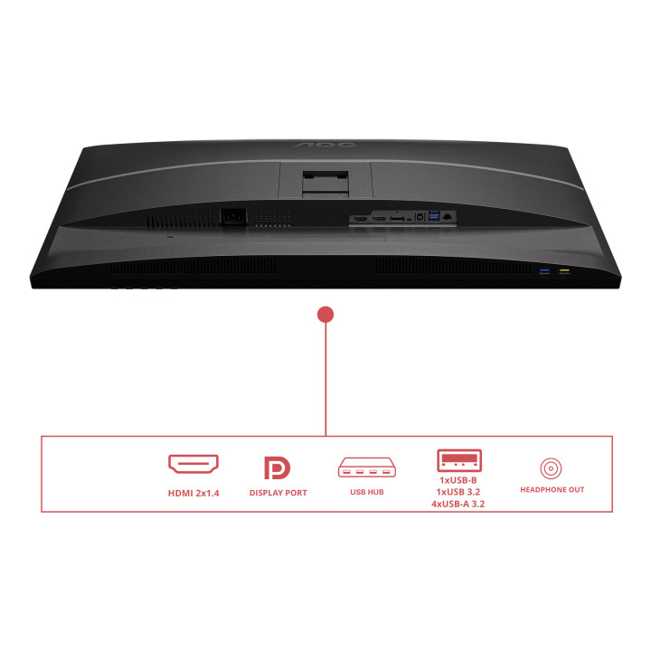 AOC E4 Q32E4U écran plat de PC 80 cm (31.5") 2560 x 1440 pixels Quad HD LED Noir — vue 5