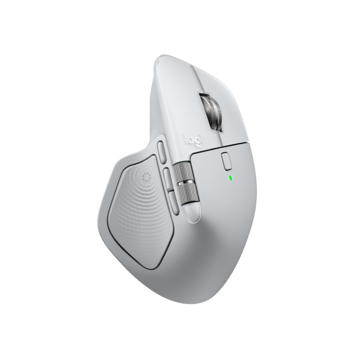 Logitech MX Master 4 for Mac — souris blanc argent — vue 3