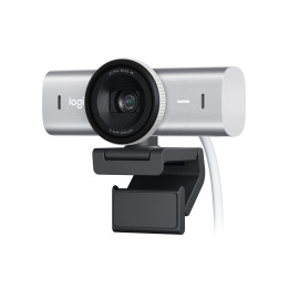 Logitech MX Brio — webcam gris pâle — vue 1