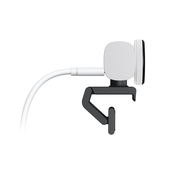 Logitech MX Brio — webcam gris pâle — vue 5