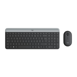 Logitech MK470 — ensemble clavier et souris graphite — vue 1