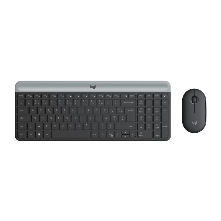 Logitech MK470 — ensemble clavier et souris graphite — vue 1