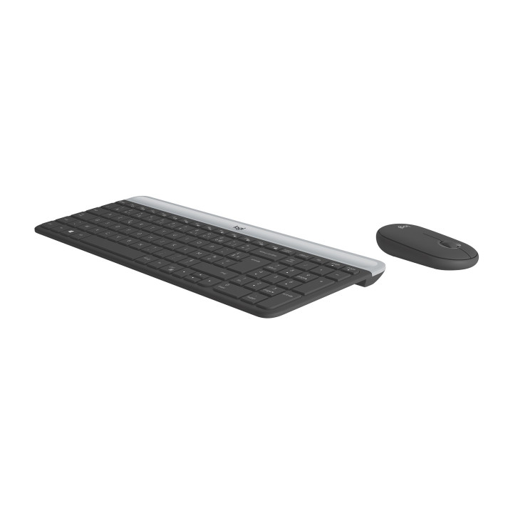 Logitech MK470 — ensemble clavier et souris graphite — vue 2