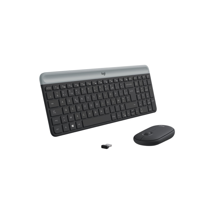 Logitech MK470 — ensemble clavier et souris graphite — vue 4