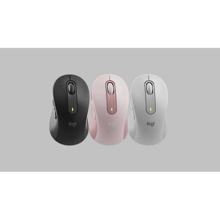 Logitech Signature M650 L — souris blanc cassé — vue 5