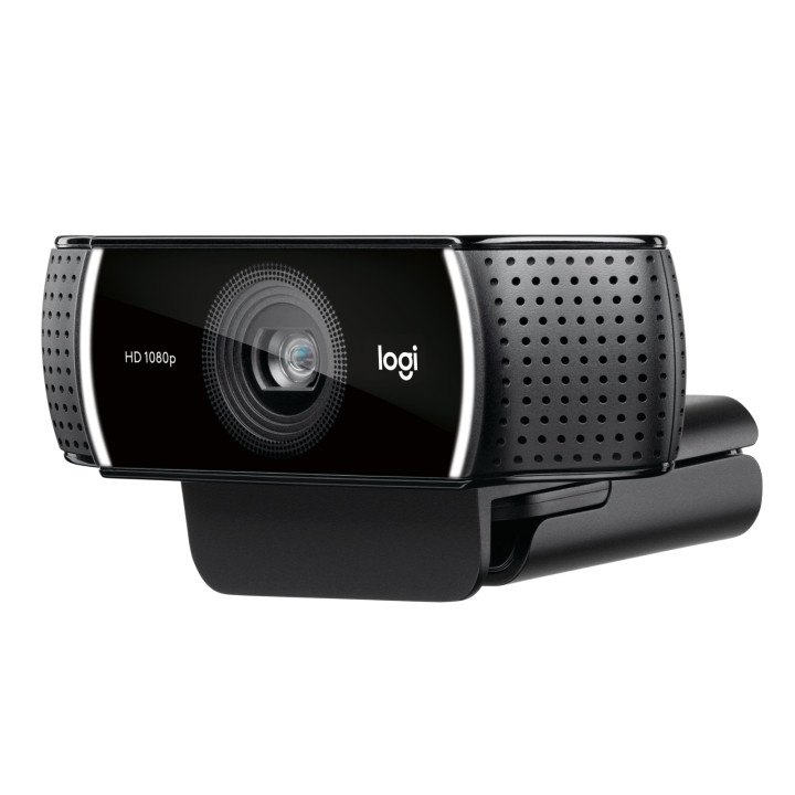 Logitech C922 Pro HD Stream Webcam — webcam noir — vue 3