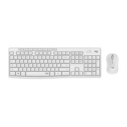 Logitech MK295 Silent Wireless Combo — ensemble clavier et souris blanc cassé