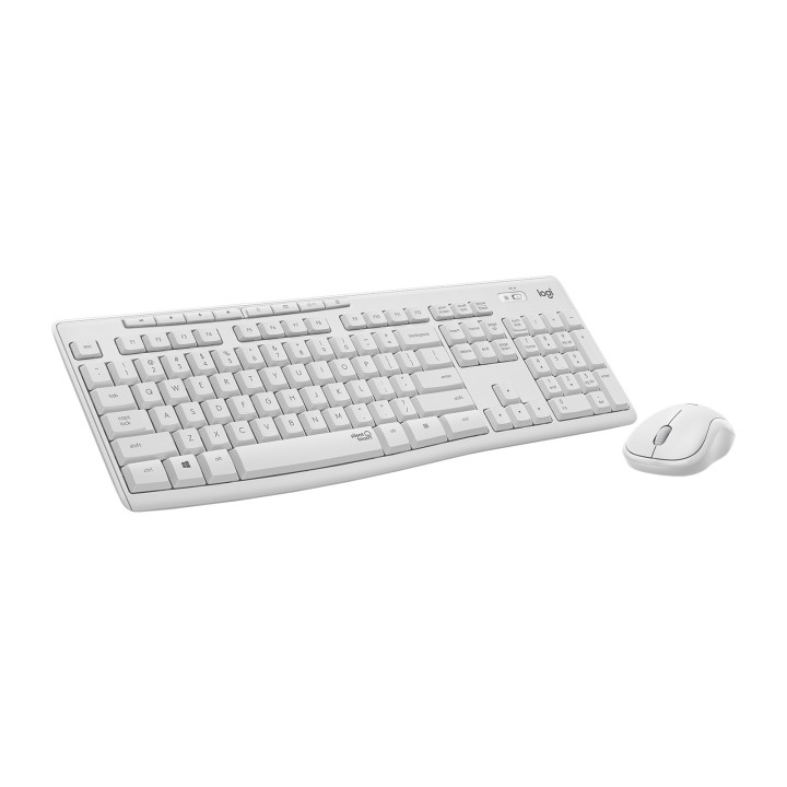 Logitech MK295 Silent Wireless Combo — ensemble clavier et souris blanc cassé — vue 3