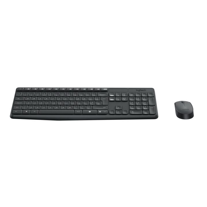 Logitech MK235 Wireless Keyboard and Mouse Combo — ensemble clavier et souris gris — vue 2