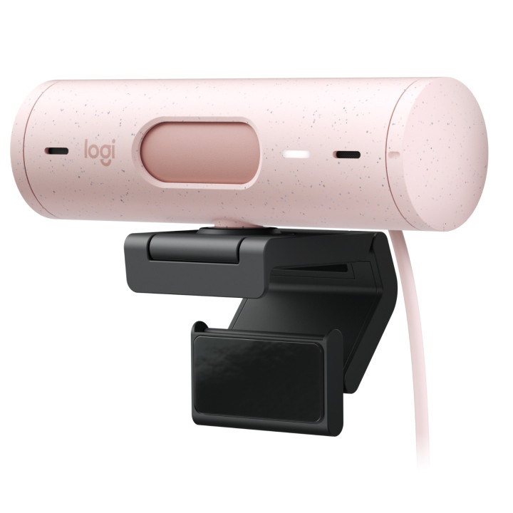 Logitech Brio 500 — webcam rose — vue 2
