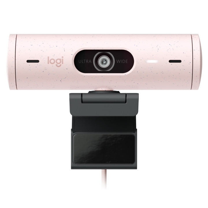 Logitech Brio 500 — webcam rose — vue 3