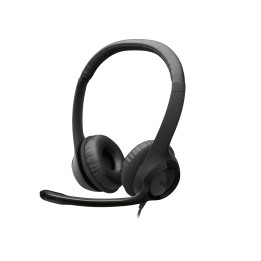 Logitech H390 USB Computer Headset — casque noir — vue 1