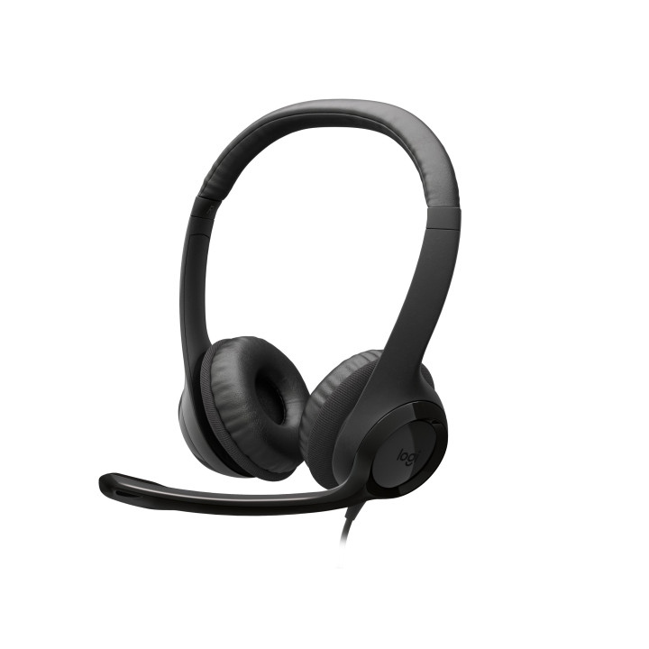 Logitech H390 USB Computer Headset — casque noir — vue 1
