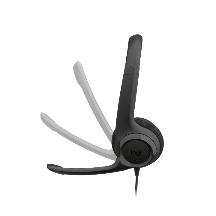 Logitech H390 USB Computer Headset — casque noir — vue 4