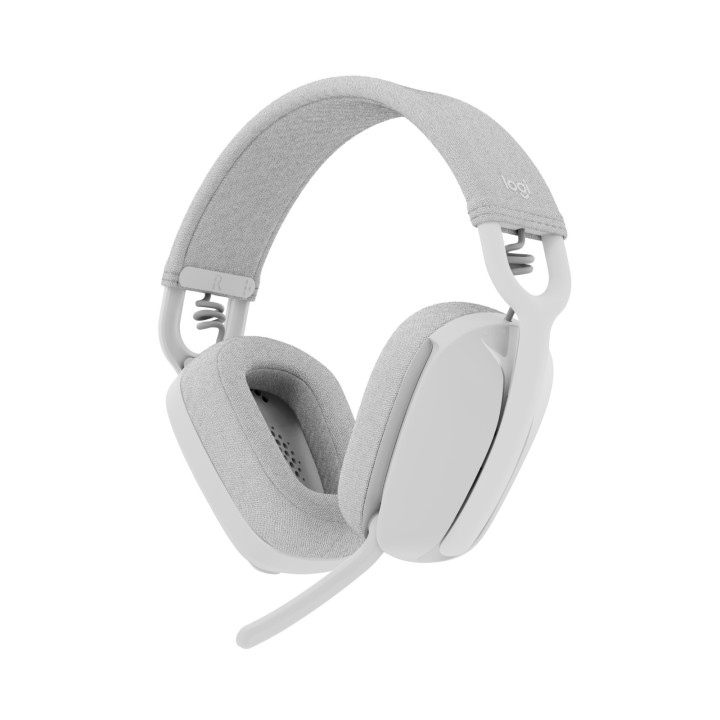 Logitech Zone Vibe 100 — casque blanc cassé — vue 1