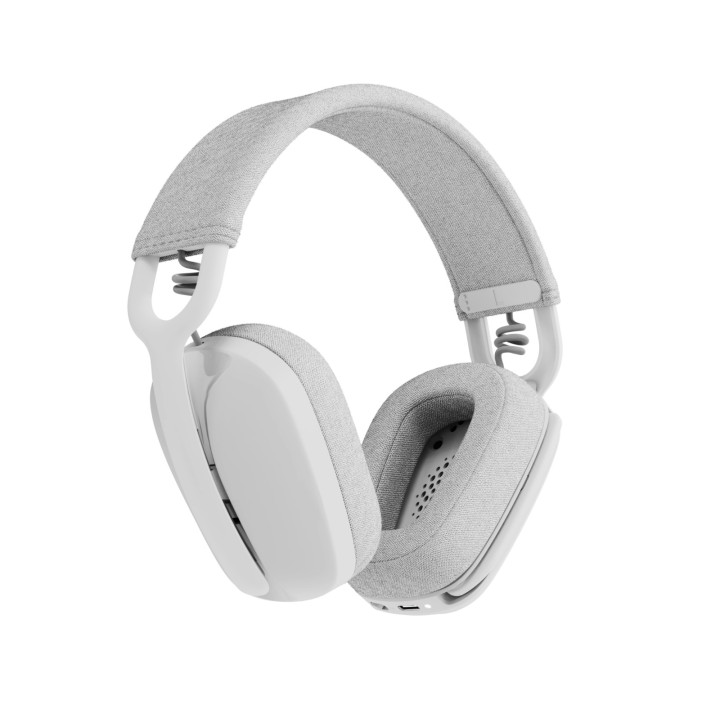 Logitech Zone Vibe 100 — casque blanc cassé — vue 2