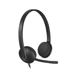 Logitech H340 USB Computer Headset — casque noir