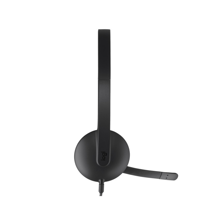 Logitech H340 USB Computer Headset — casque noir — vue 4