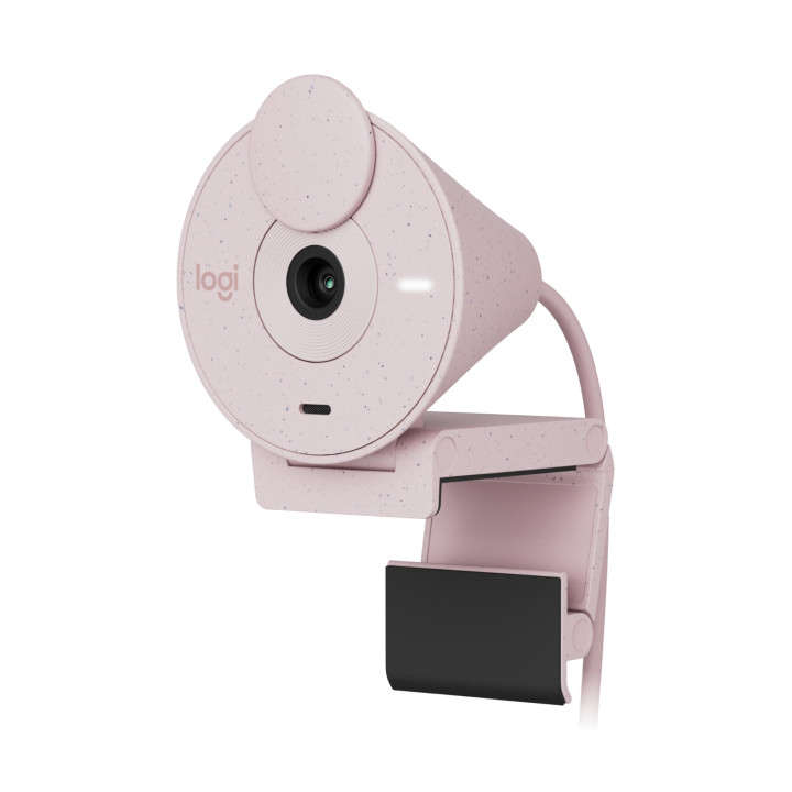 Logitech Brio 300 — webcam rose — vue 1