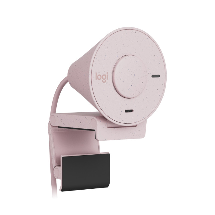 Logitech Brio 300 — webcam rose — vue 2