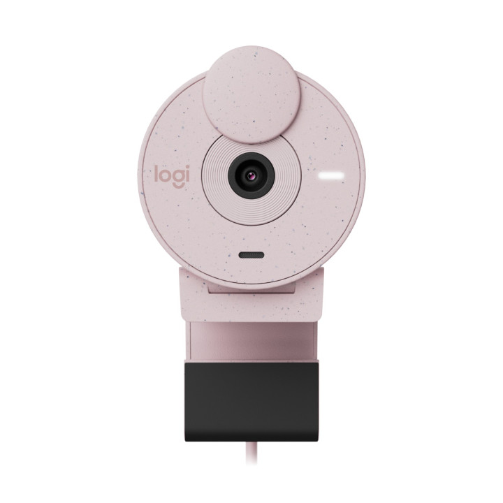 Logitech Brio 300 — webcam rose — vue 4