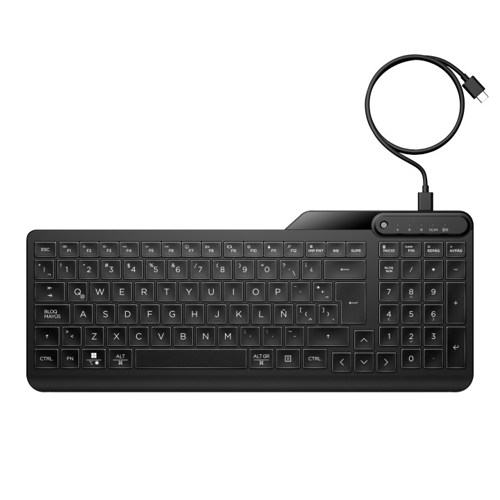 HP Clavier filaire rétroéclairé multi-appareil 405 — vue 1