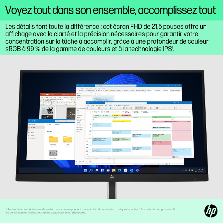 HP E-Series Écran FHD E22 G5 — vue 5