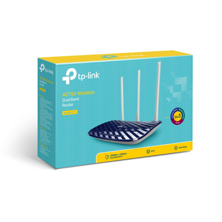 TP-Link AC750 routeur sans fil Fast Ethernet Bi-bande (2,4 GHz / 5 GHz) Noir, Blanc — vue 4