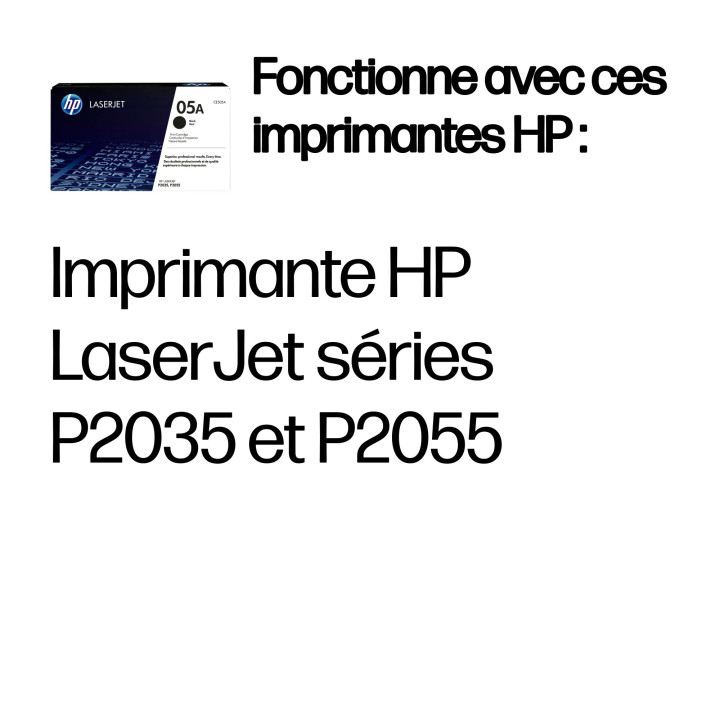 HP 05A toner LaserJet noir authentique — vue 1