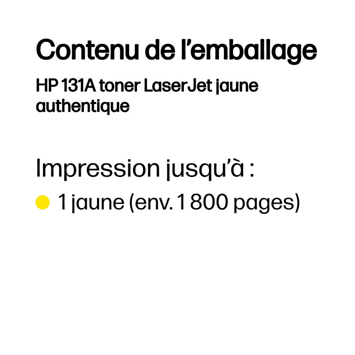 HP 131A toner LaserJet jaune authentique — vue 3