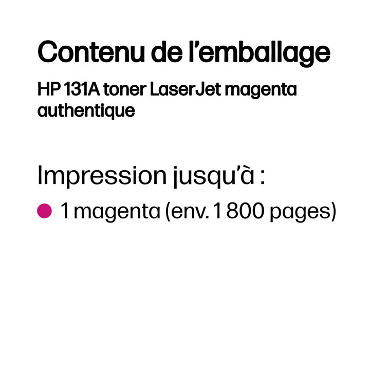 HP 131A toner LaserJet magenta authentique — vue 3