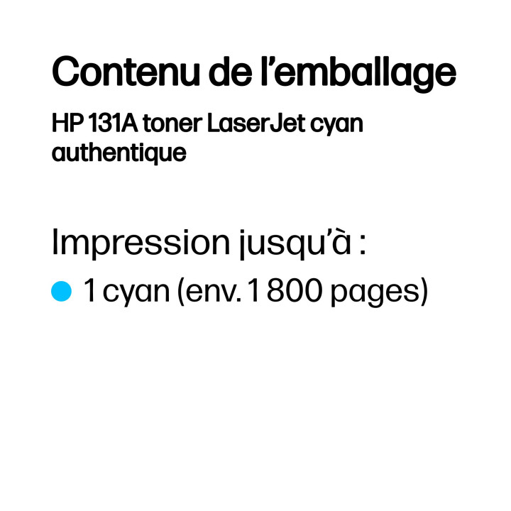 HP 131A toner LaserJet cyan authentique — vue 2