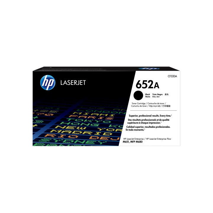 HP 652A toner noir LaserJet authentique — vue 1