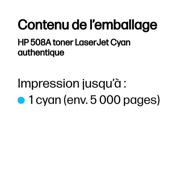 HP 508A toner LaserJet Cyan authentique — vue 2