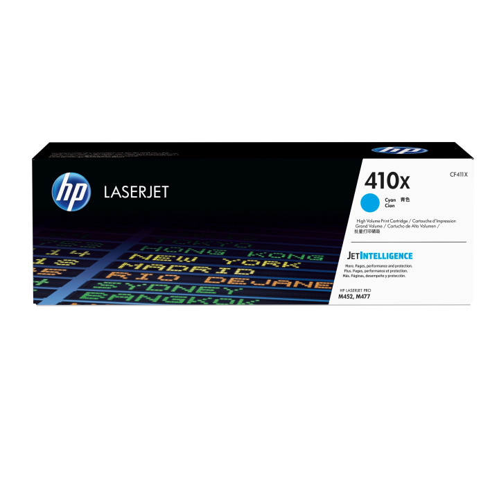 HP 410X toner LaserJet cyan grande capacité authentique — vue 1