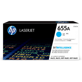 HP 655A Toner LaserJet cyan authentique — vue 1