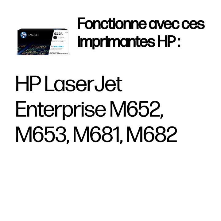 HP 655A Toner noir LaserJet authentique — vue 2