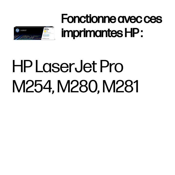 HP Cartouche de toner jaune authentique 203A pour LaserJet — vue 1