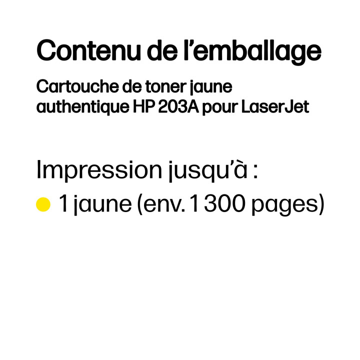 HP Cartouche de toner jaune authentique 203A pour LaserJet — vue 2