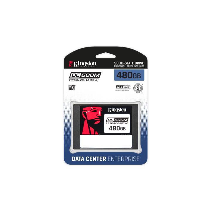 Kingston Technology SSD SATA Enterprise DC600M (usage mixte) 2,5” de 480 Go — vue 3