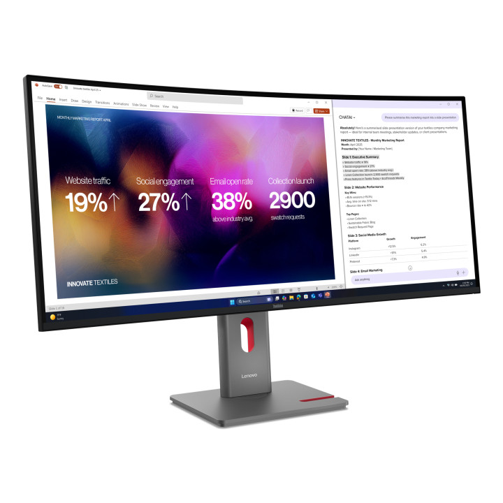 Lenovo ThinkVision P40WD-40 Moniteur — vue 2