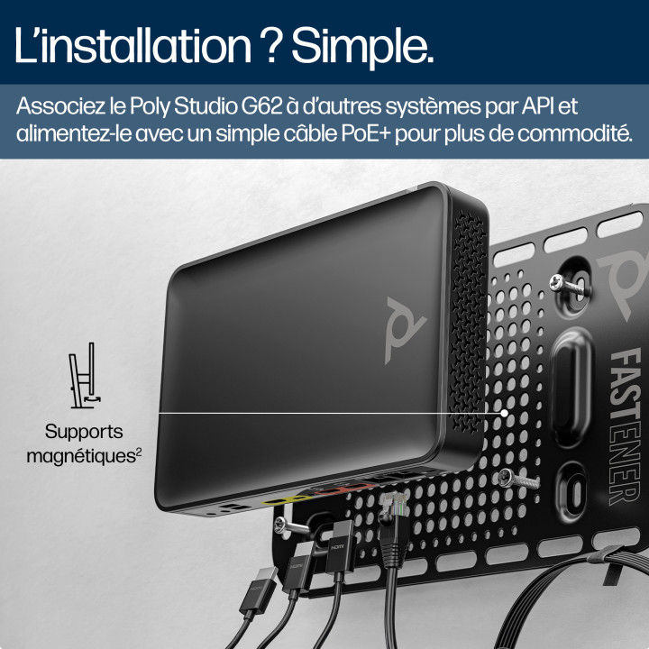HP Poly Système de visioconférence Poly Studio G62 avec kit de plaque de montage — vue 5