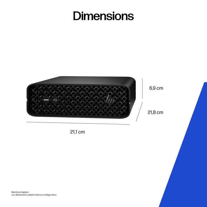 HP Z2 G1i Intel Core Ultra 7 265 16 Go DDR5-SDRAM 1 To SSD NVIDIA RTX A400 Windows 11 Pro Mini PC Station de t — vue 5