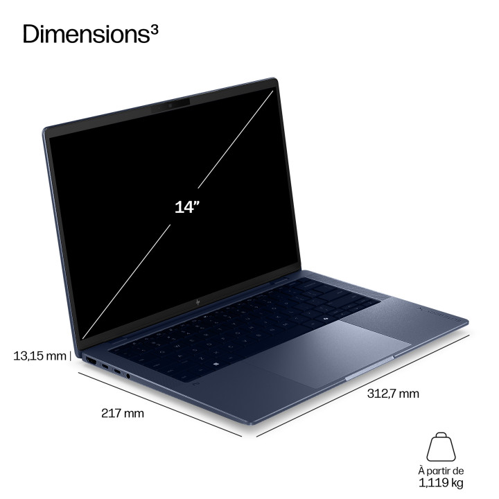 HP EliteBook X G2a 14 inch Notebook Next Gen AI PC Wolf Pro Security Edition Copilot+ PC AMD Ryzen AI 7 PRO Or — vue 5