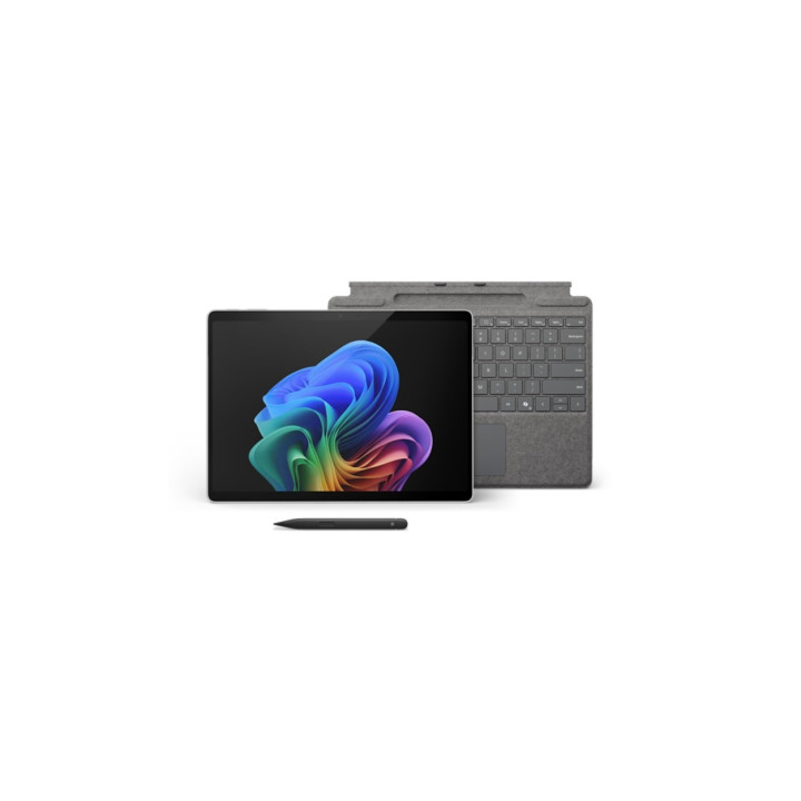 Microsoft Surface Pro 12 — Snapdragon X2 Plus (X2P-64-100), 16 Go, 512 Go, 13 pouces, platine — vue 3
