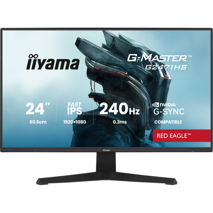 iiyama G-MASTER G2471HS-B1 écran plat de PC 60,5 cm (23.8") 1920 x 1080 pixels Full HD Noir — vue 1