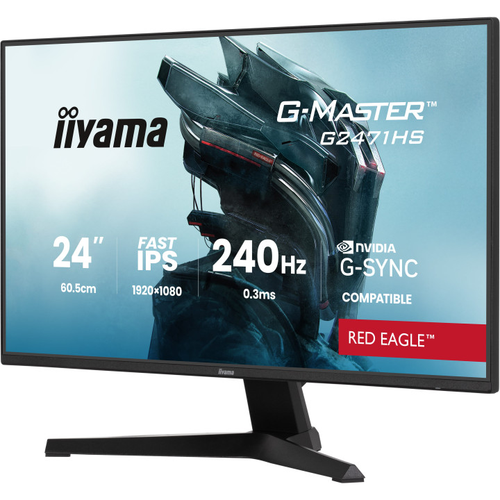 iiyama G-MASTER G2471HS-B1 écran plat de PC 60,5 cm (23.8") 1920 x 1080 pixels Full HD Noir — vue 2