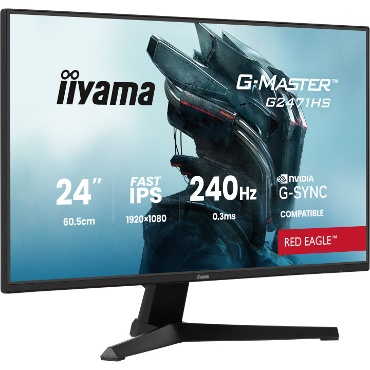 iiyama G-MASTER G2471HS-B1 écran plat de PC 60,5 cm (23.8") 1920 x 1080 pixels Full HD Noir — vue 3