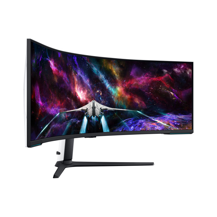 Samsung G95NC écran plat de PC 144,8 cm (57") 7680 x 2160 pixels Dual UHD LED Noir, Blanc — vue 2